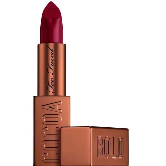 🌻 Too Faced Cocoa Bold Lipstick in Triple Fudge New FullSz - Picture 1 of 8